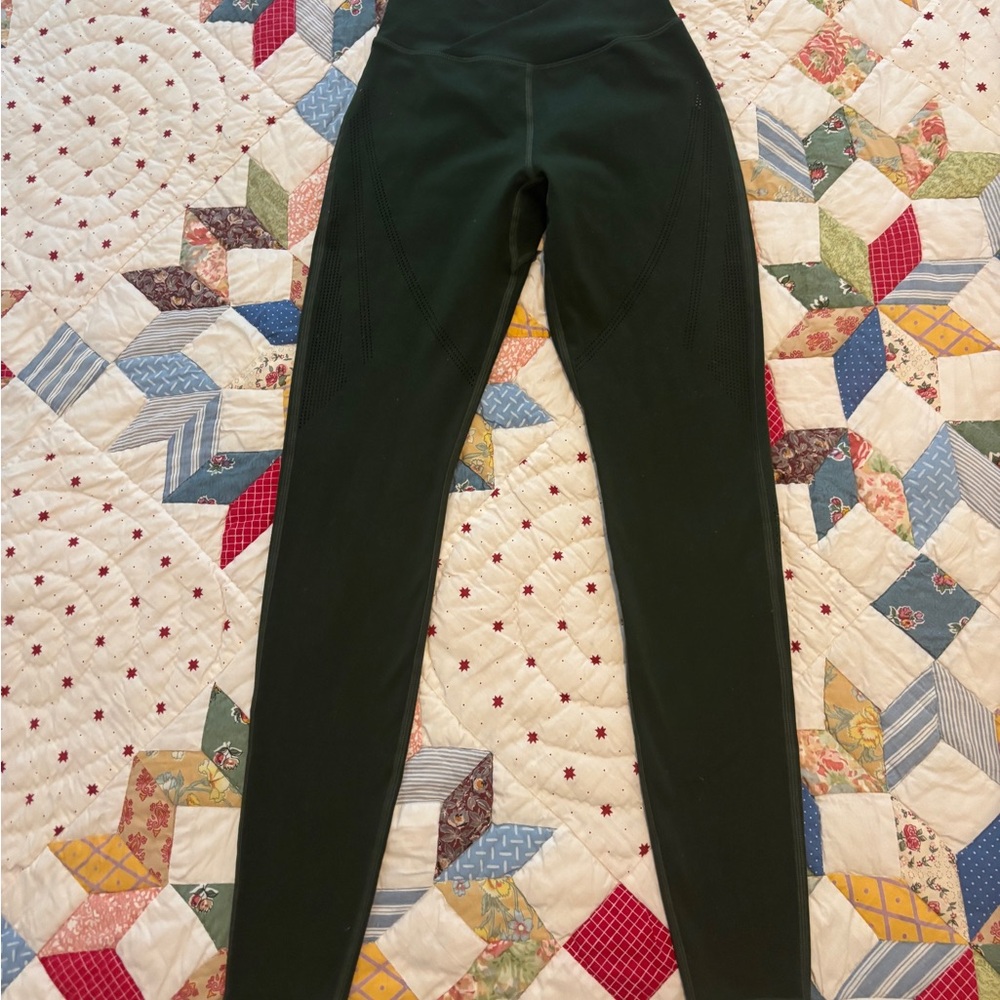 Alphalete Surface Path Forest Green Leggings Size XS